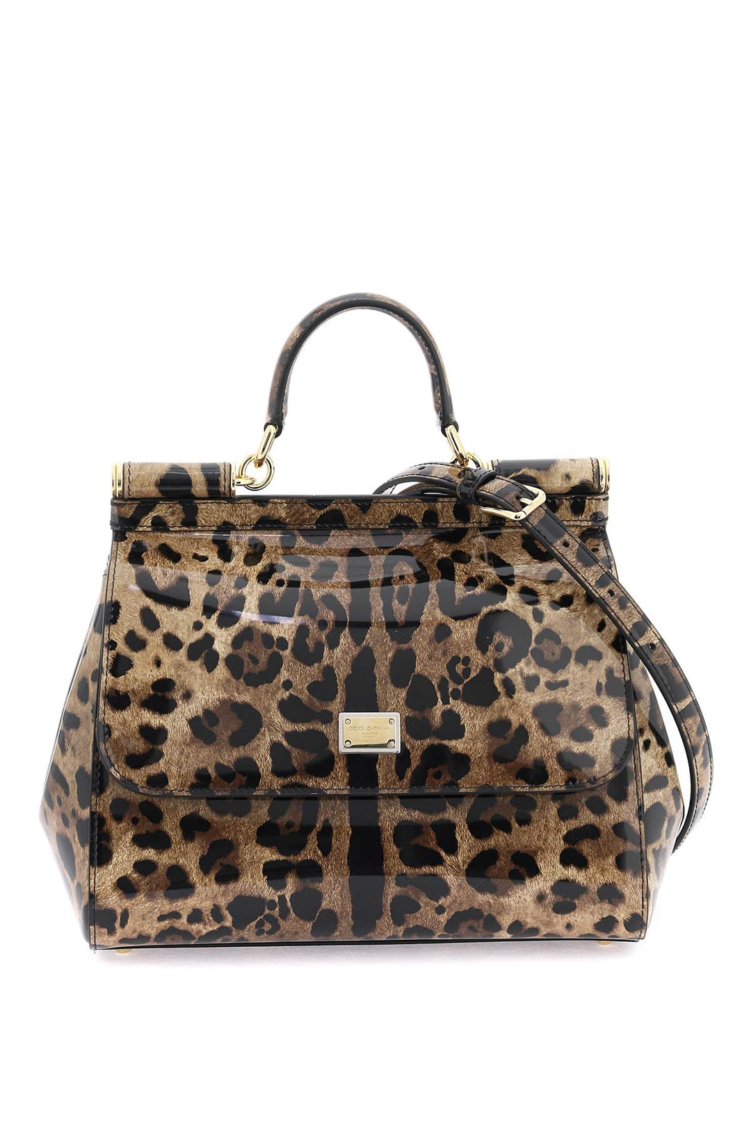 Leopard Leather Medium 'Sicily' Bag - Dolce & Gabbana - Women