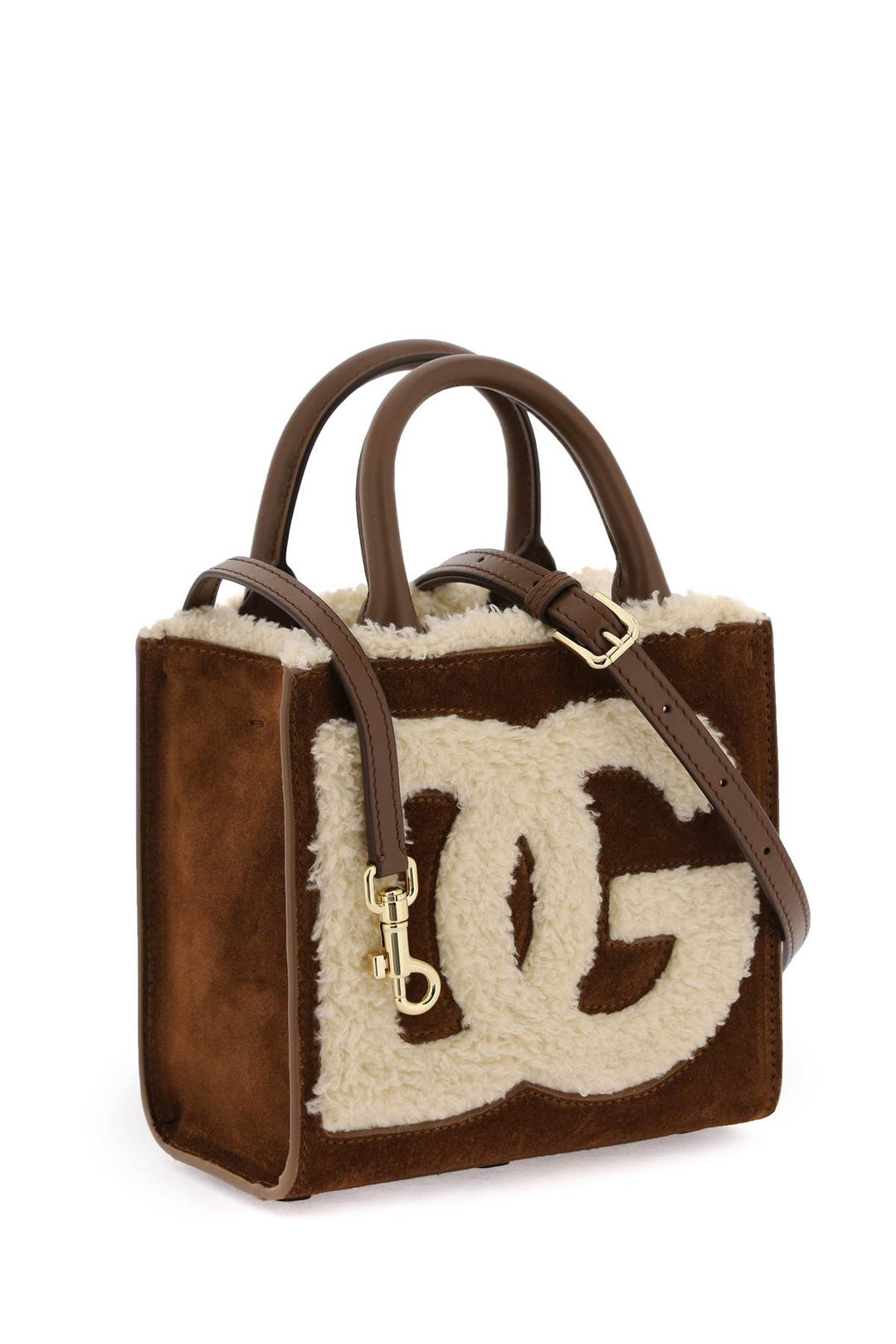 Dg Daily Mini Suede And Shearling Tote Bag - Dolce & Gabbana - Women