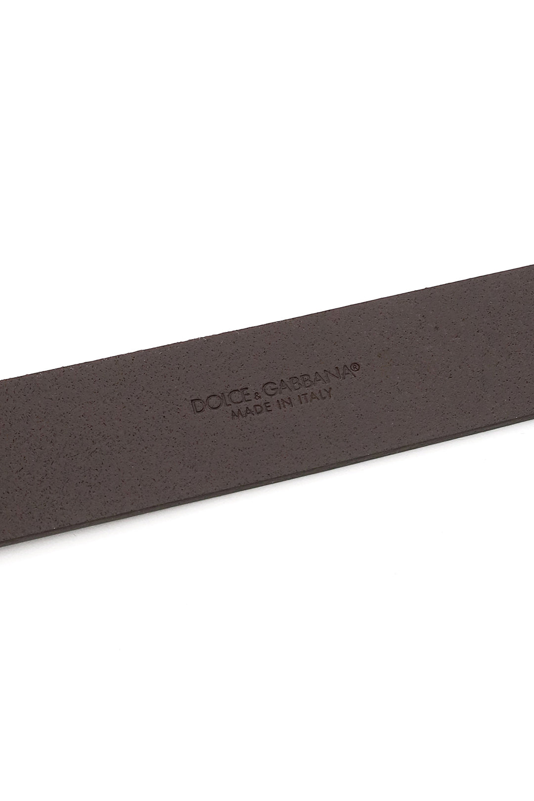 Lux Leather Belt With Crossed Dg Logo - Dolce & Gabbana - Men