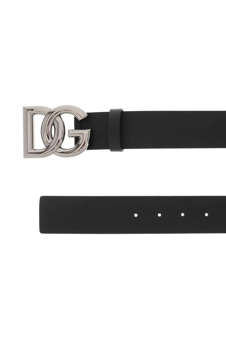 Lux Leather Belt With Dg Buckle - Dolce & Gabbana - Men