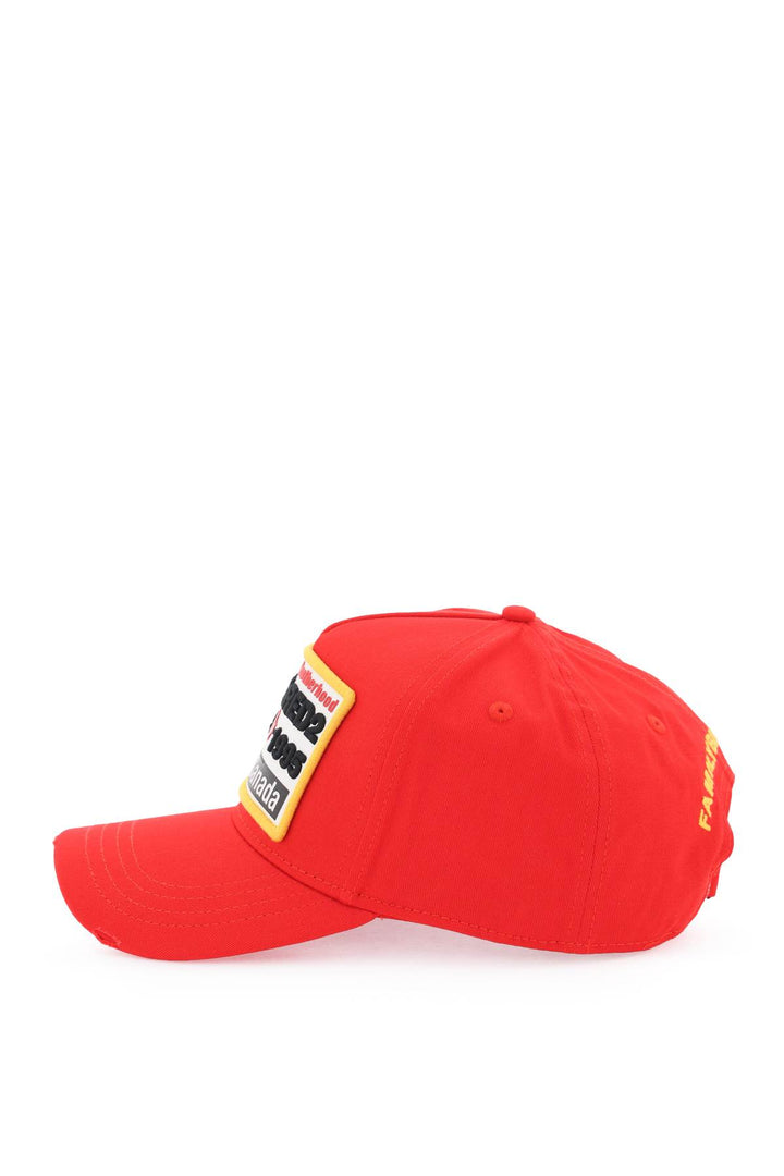 Baseball Cap With Logoed Patch - Dsquared2 - Men