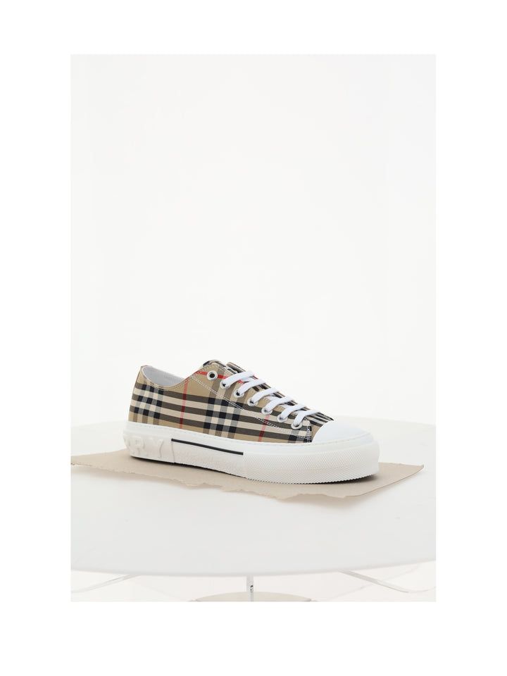 Cotton sneakers with iconic Check