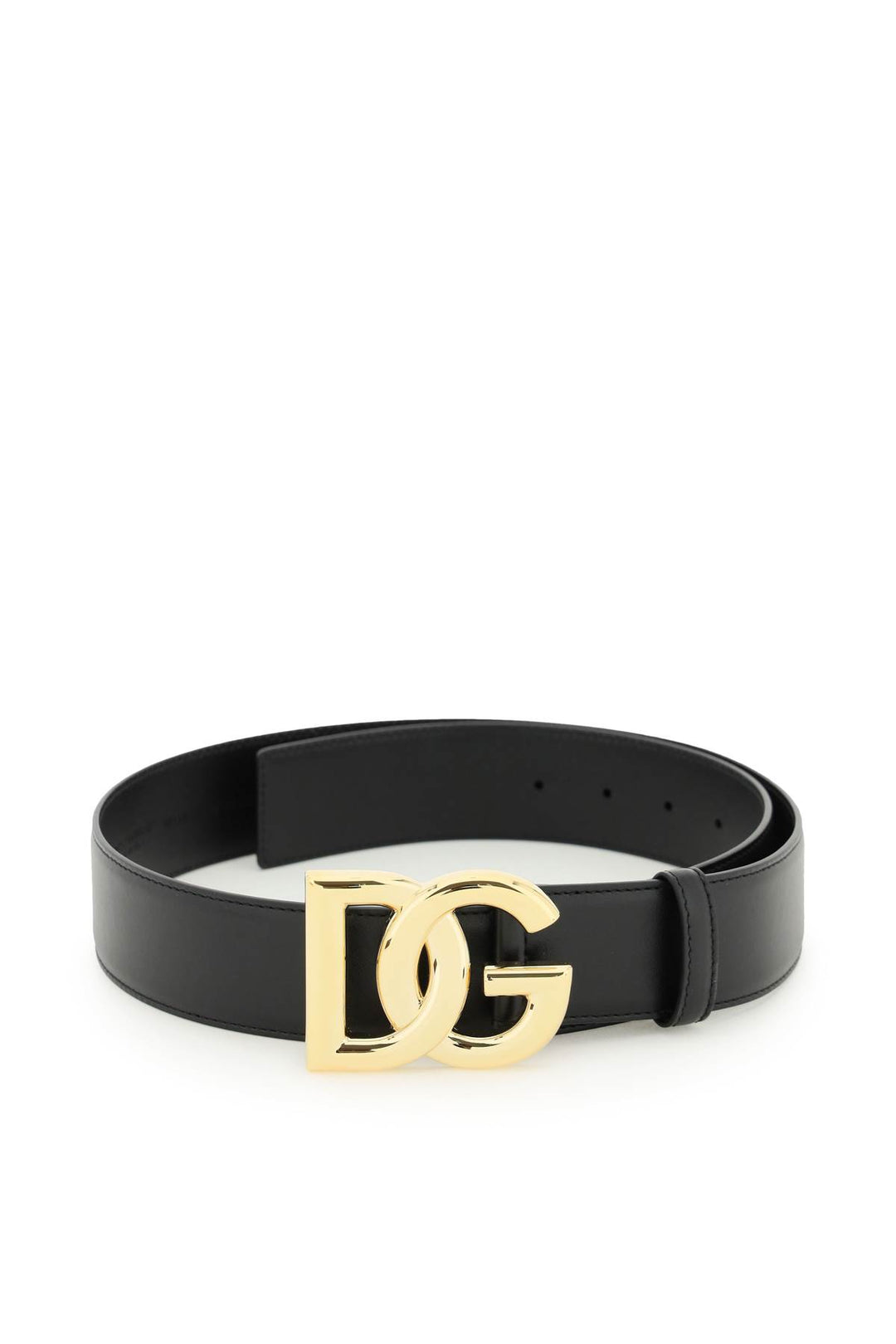 Leather Belt With Logo Buckle - Dolce & Gabbana - Women