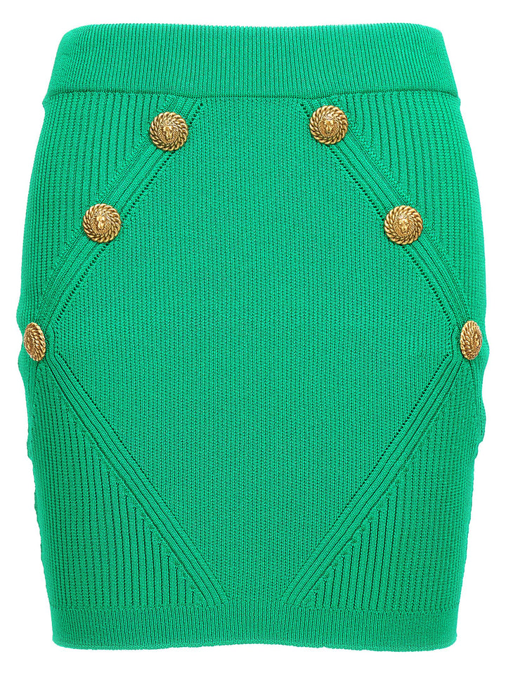 Knitted Skirt Skirts Green