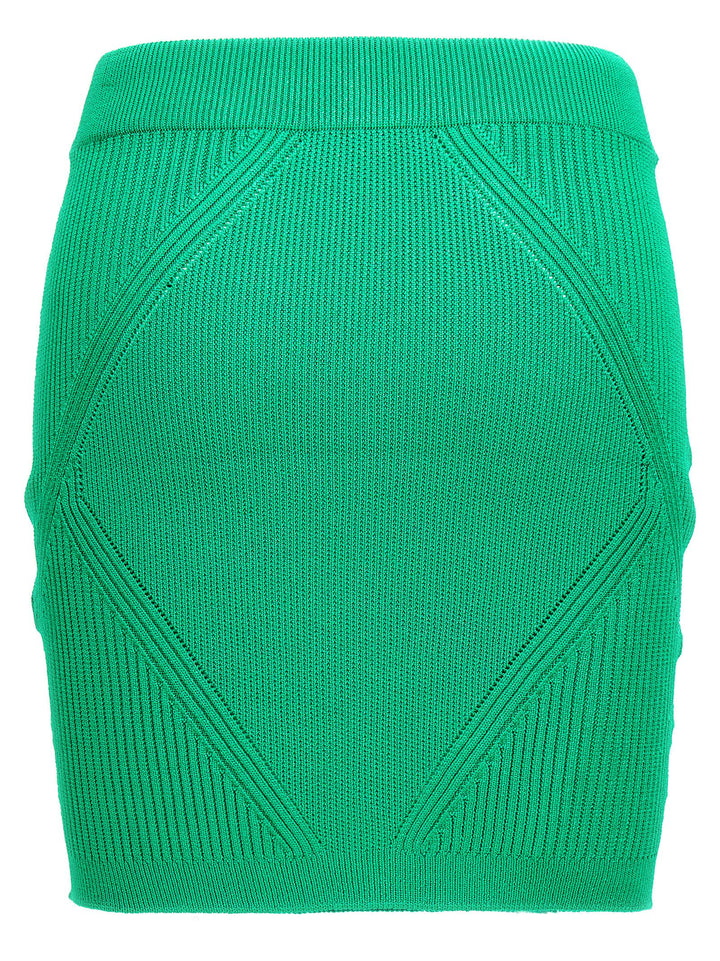 Knitted Skirt Skirts Green