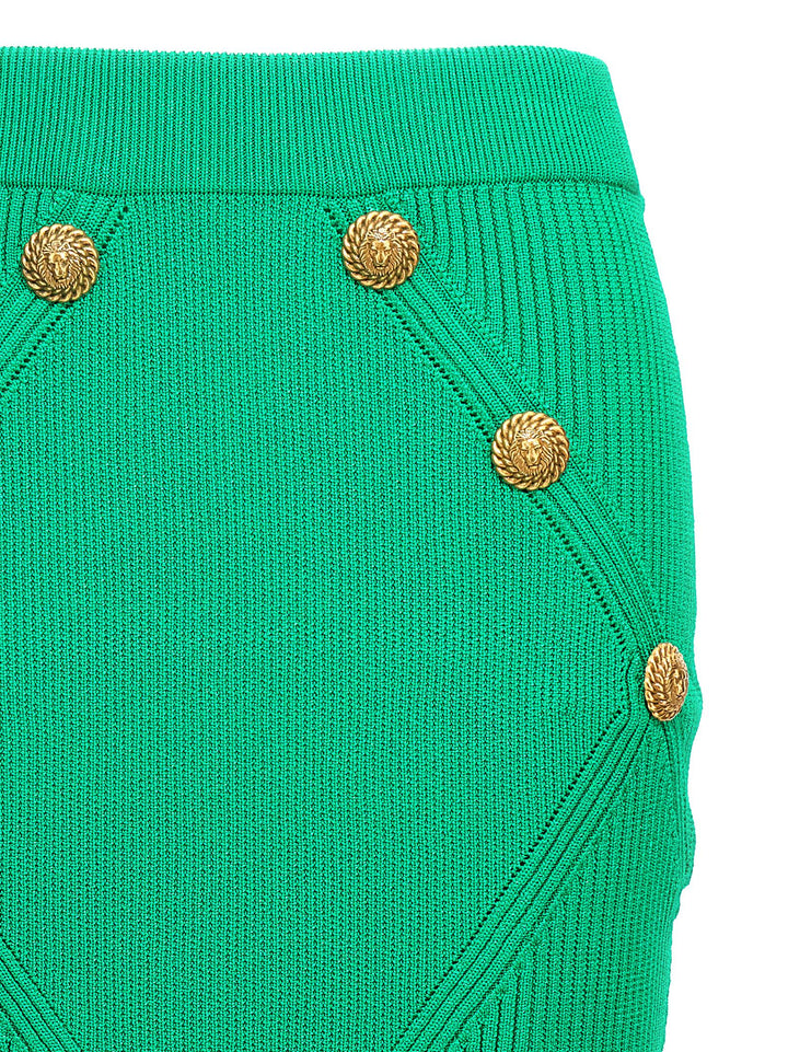 Knitted Skirt Skirts Green