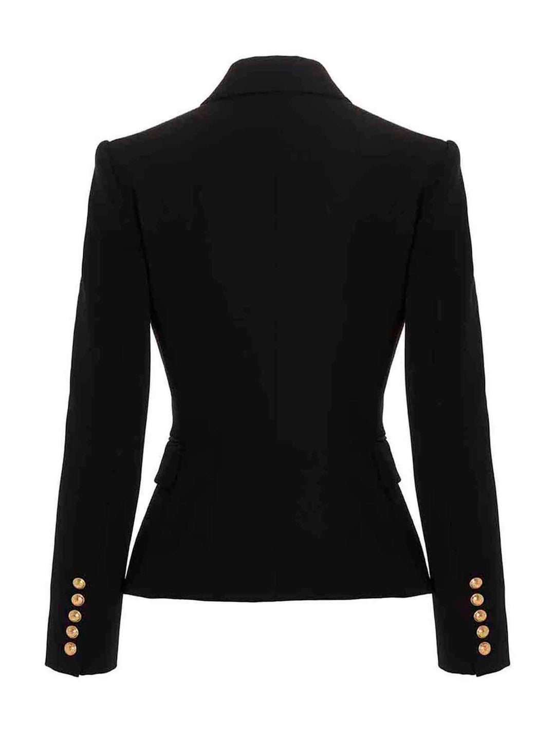 Double Breast Blazer Jacket With Logo Buttons Jackets Black