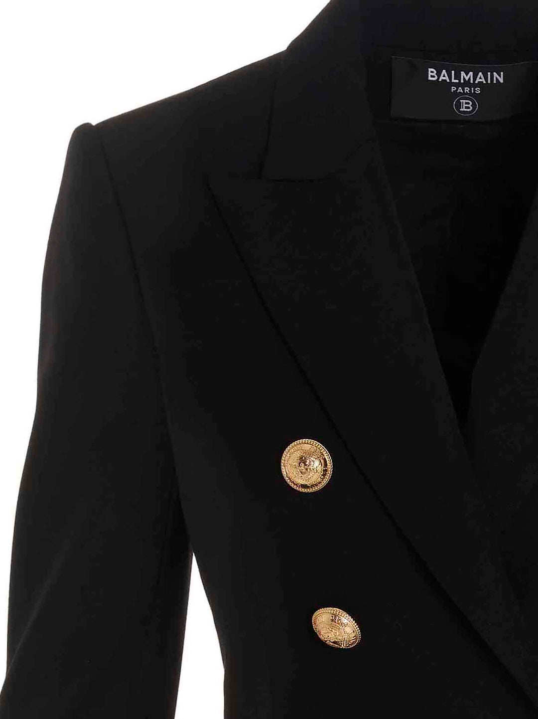 Double Breast Blazer Jacket With Logo Buttons Jackets Black