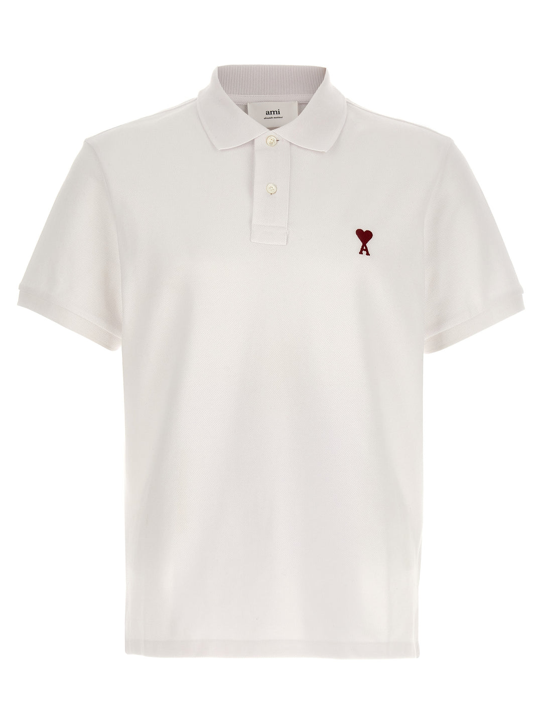 Ami Paris Ami De Coeur Polo - White | 49cd97ffe43676c0dd29b069ff53e8f3099fdf0d