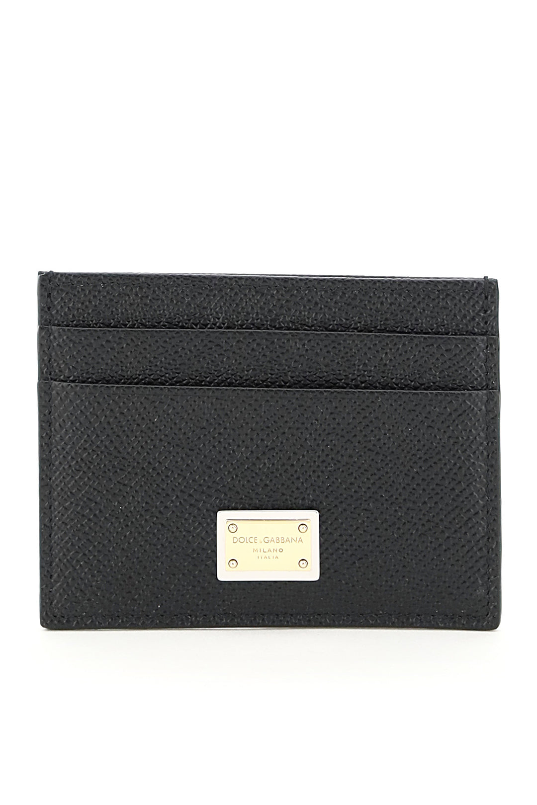 Leather Card Holder With Logo Plaque - Dolce & Gabbana - Women