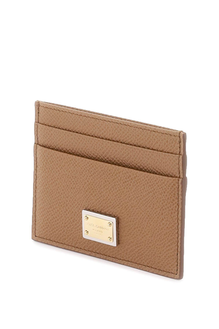 Leather Card Holder With Logo Plaque - Dolce & Gabbana - Women