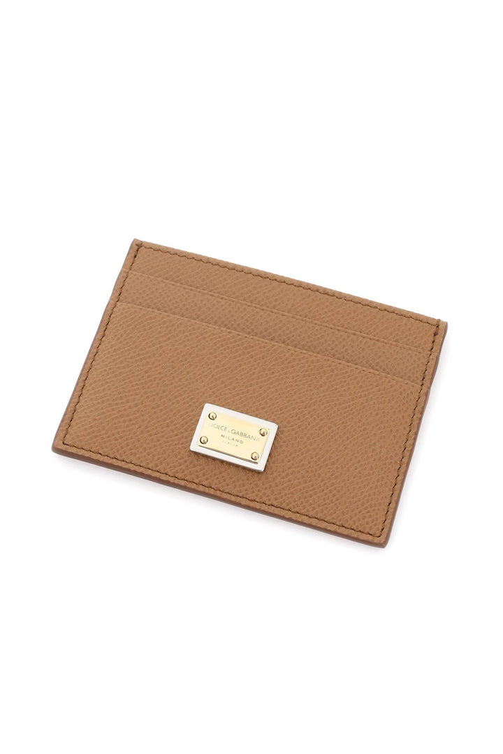 Leather Card Holder With Logo Plaque - Dolce & Gabbana - Women