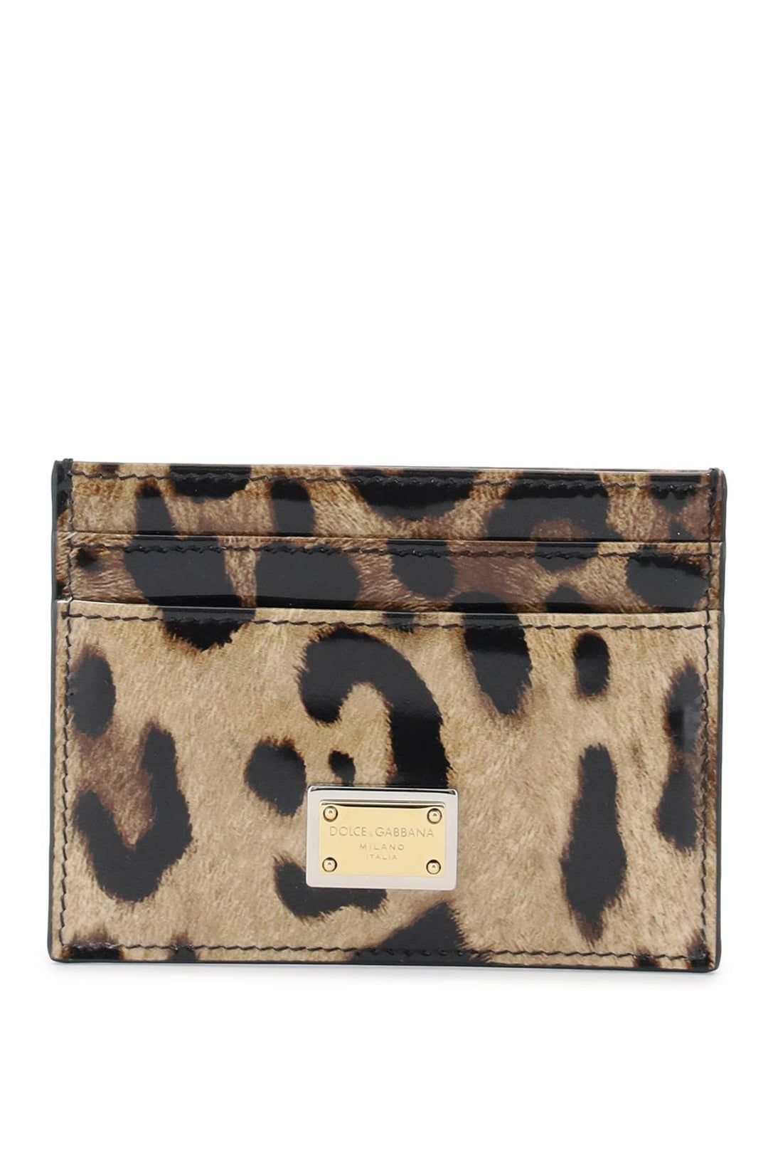 Leopard Print Leather Cardholder - Dolce & Gabbana - Women