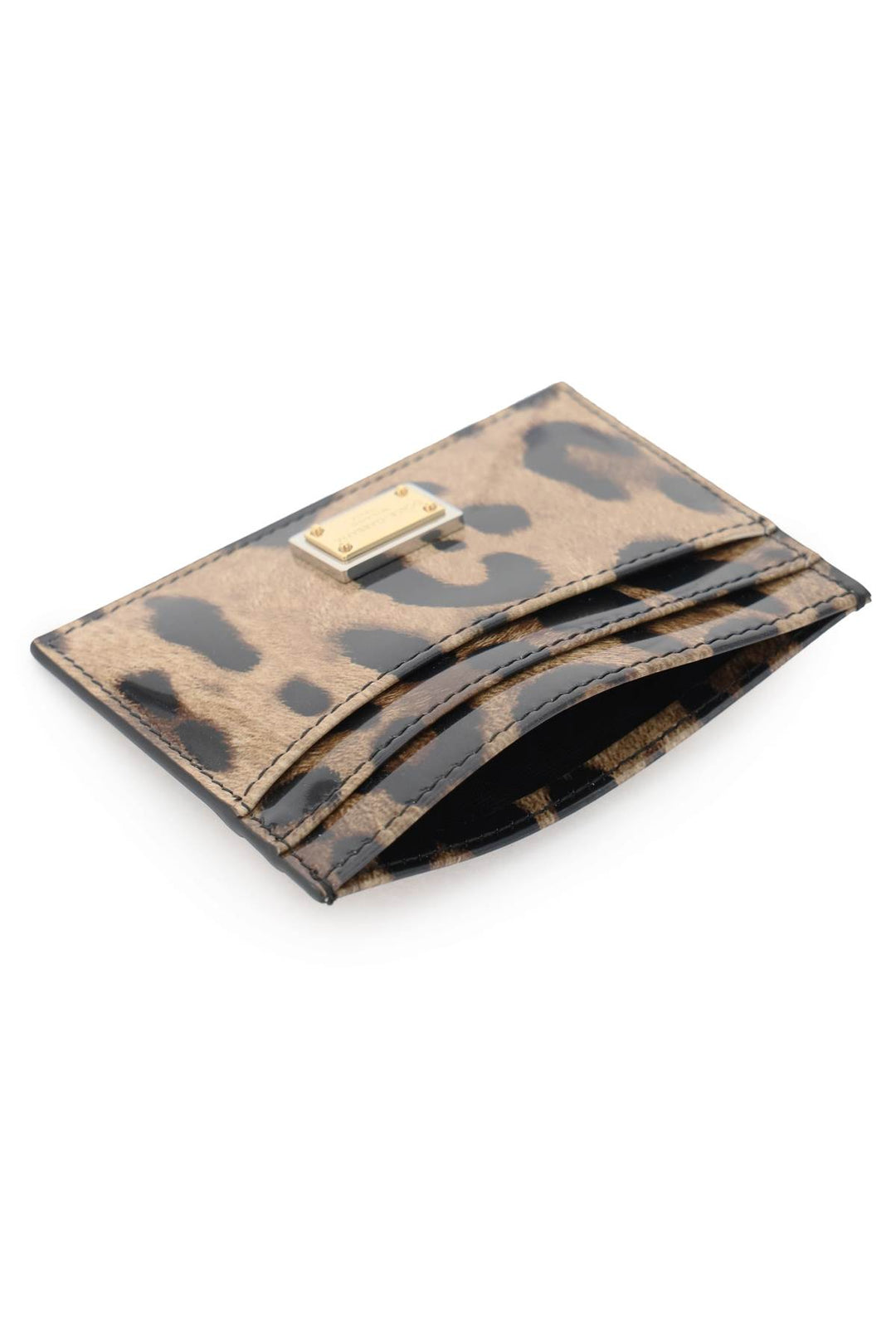 Leopard Print Leather Cardholder - Dolce & Gabbana - Women