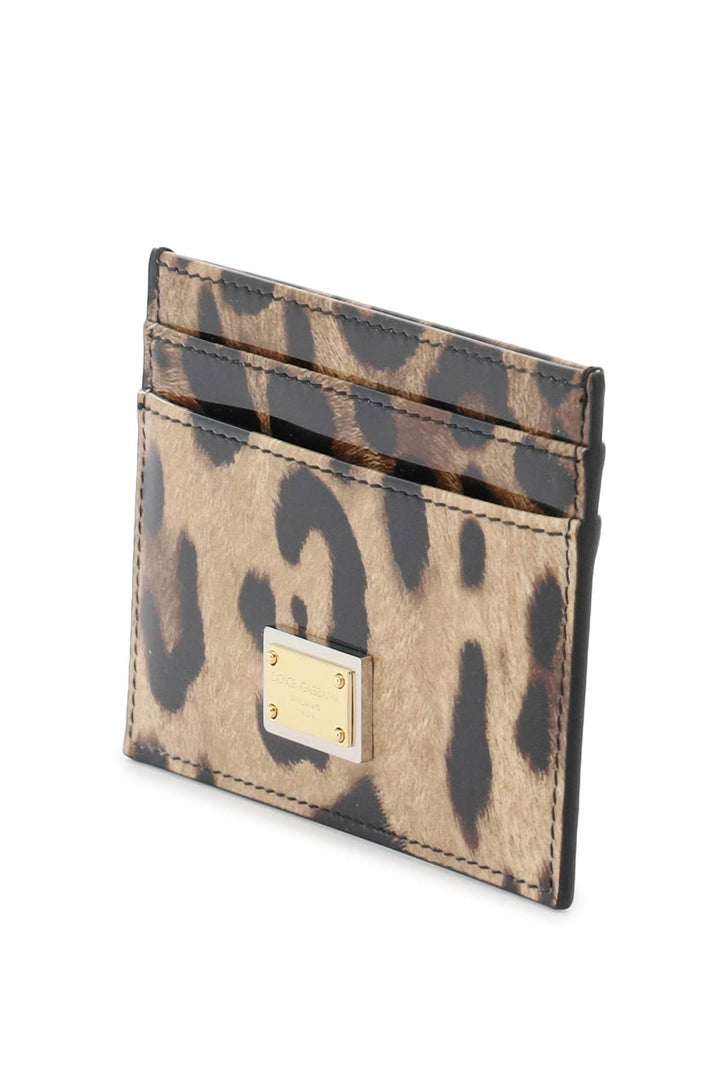 Leopard Print Leather Cardholder - Dolce & Gabbana - Women