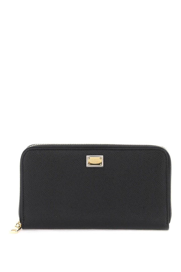 Leather Zip Around Wallet - Dolce & Gabbana - Women