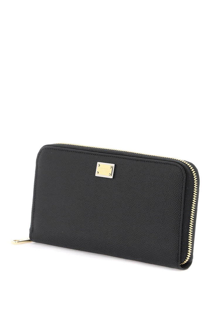 Leather Zip Around Wallet - Dolce & Gabbana - Women