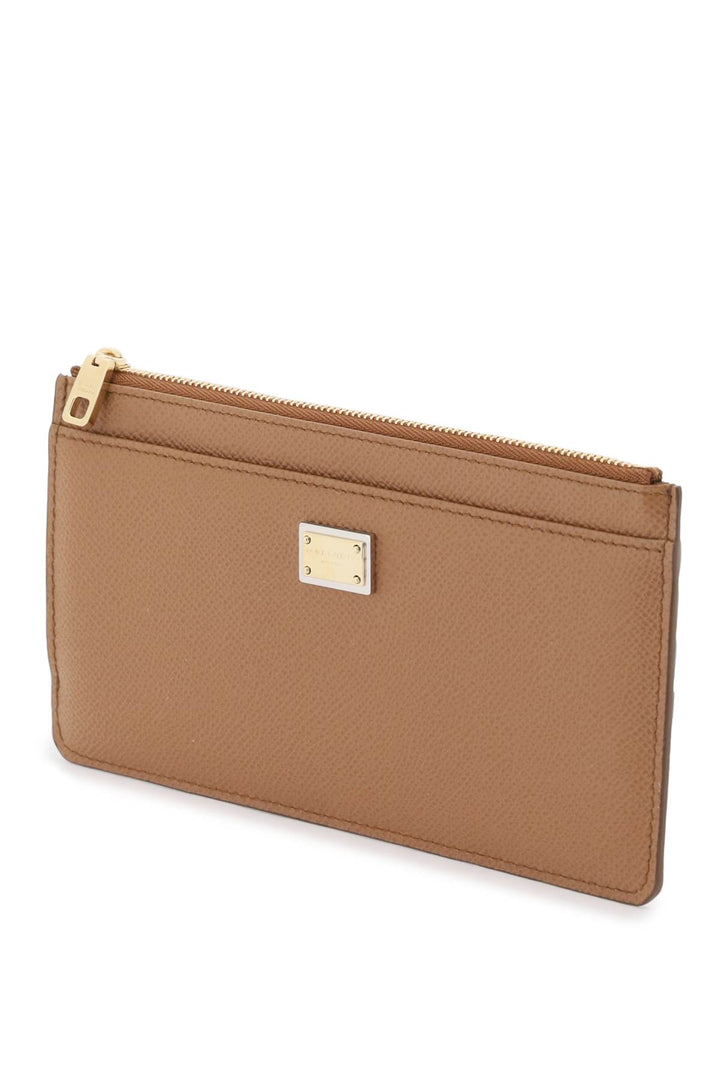 Cardholder Pouch In Dauphine Calfskin - Dolce & Gabbana - Women