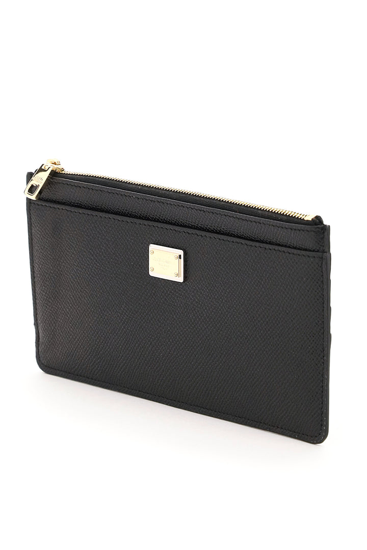 Cardholder Pouch In Dauphine Calfskin - Dolce & Gabbana - Women