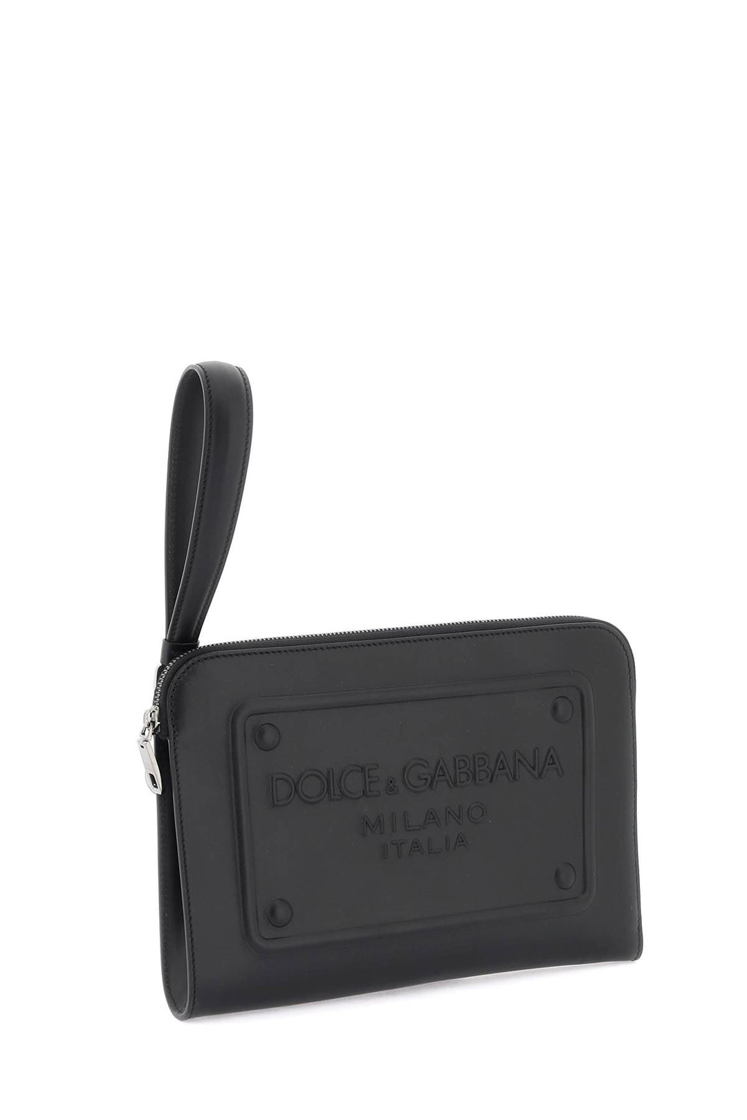 Pouch With Embossed Logo - Dolce & Gabbana - Men