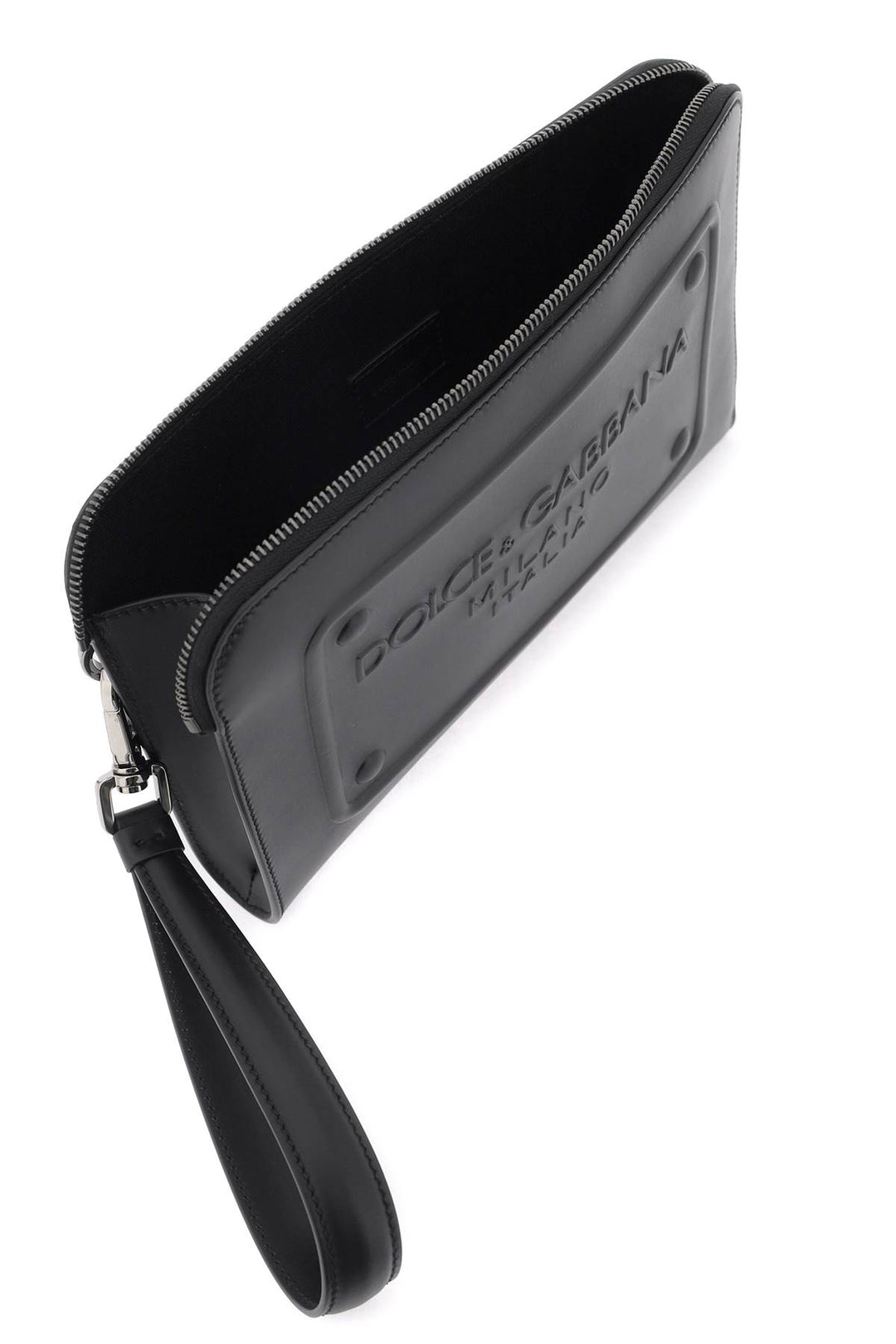 Pouch With Embossed Logo - Dolce & Gabbana - Men