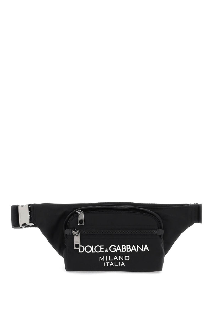 Nylon Beltpack Bag With Logo - Dolce & Gabbana - Men