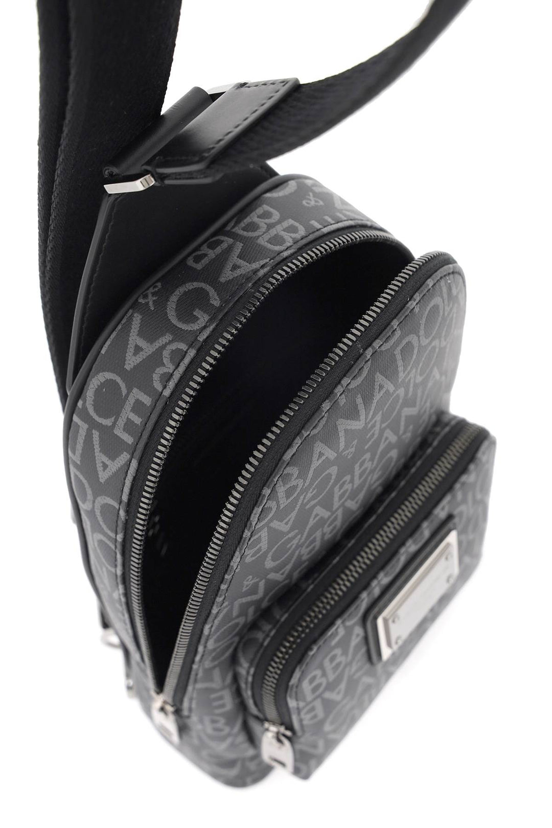 Crossbody Beltpack With All Over Logo - Dolce & Gabbana - Men