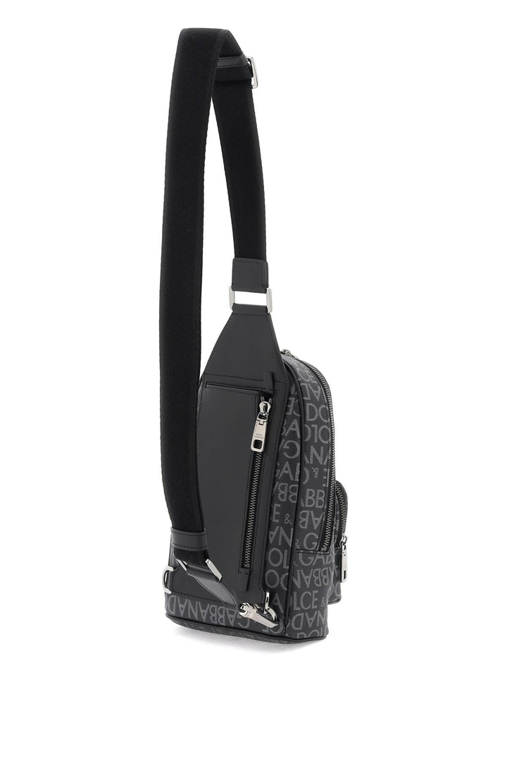 Crossbody Beltpack With All Over Logo - Dolce & Gabbana - Men