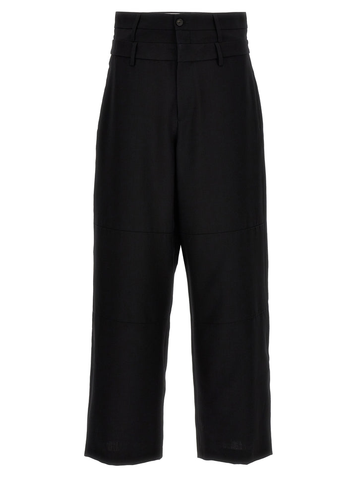 Double Belted Pants Black