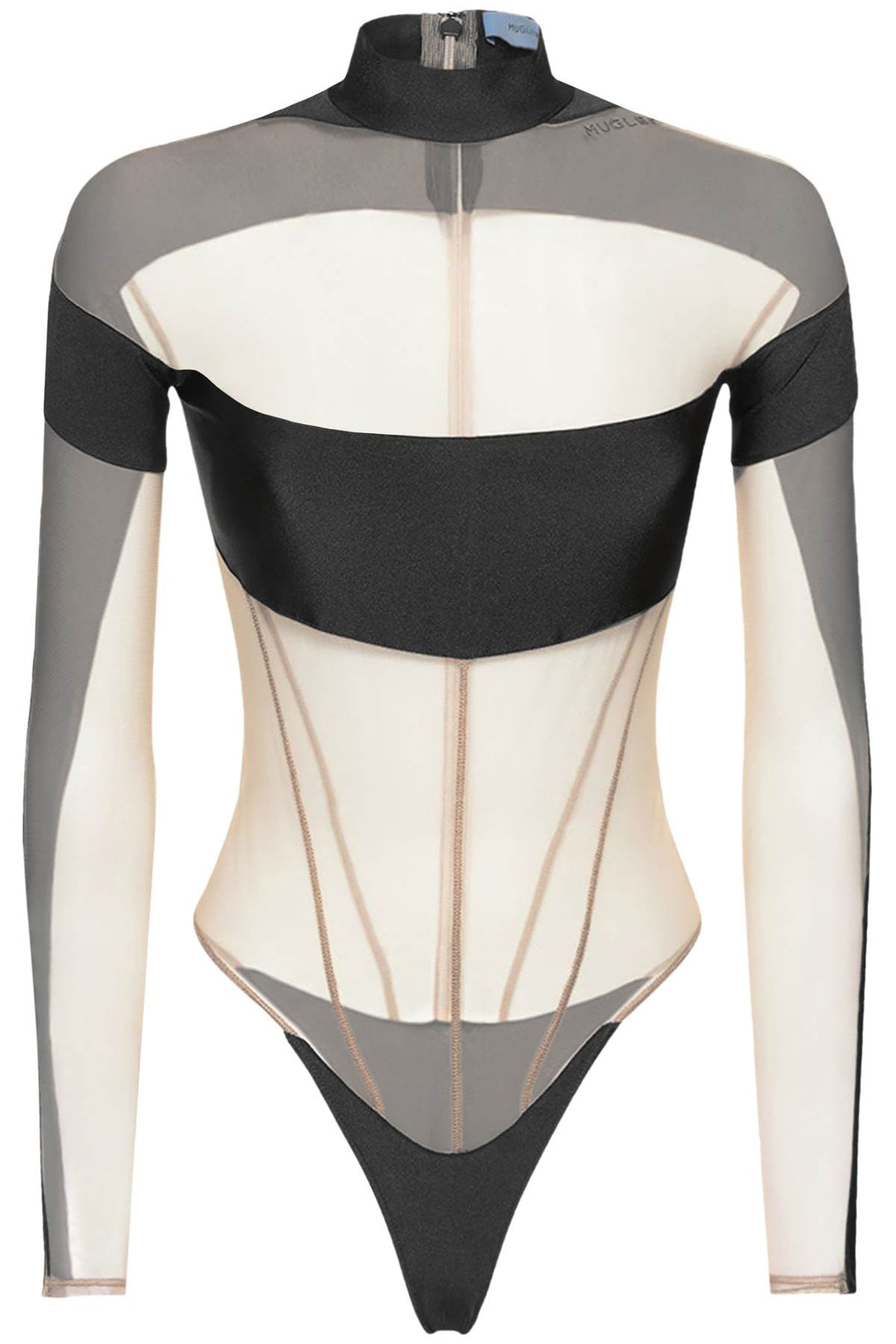 Long Sleeve Illusion Bodysuit - Mugler - Women