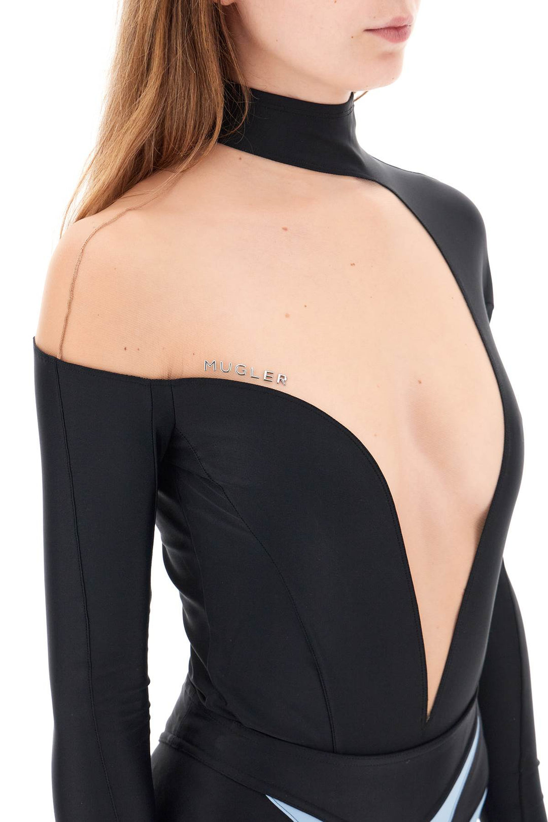 Long Sleeve Illusion Bodysuit - Mugler - Women