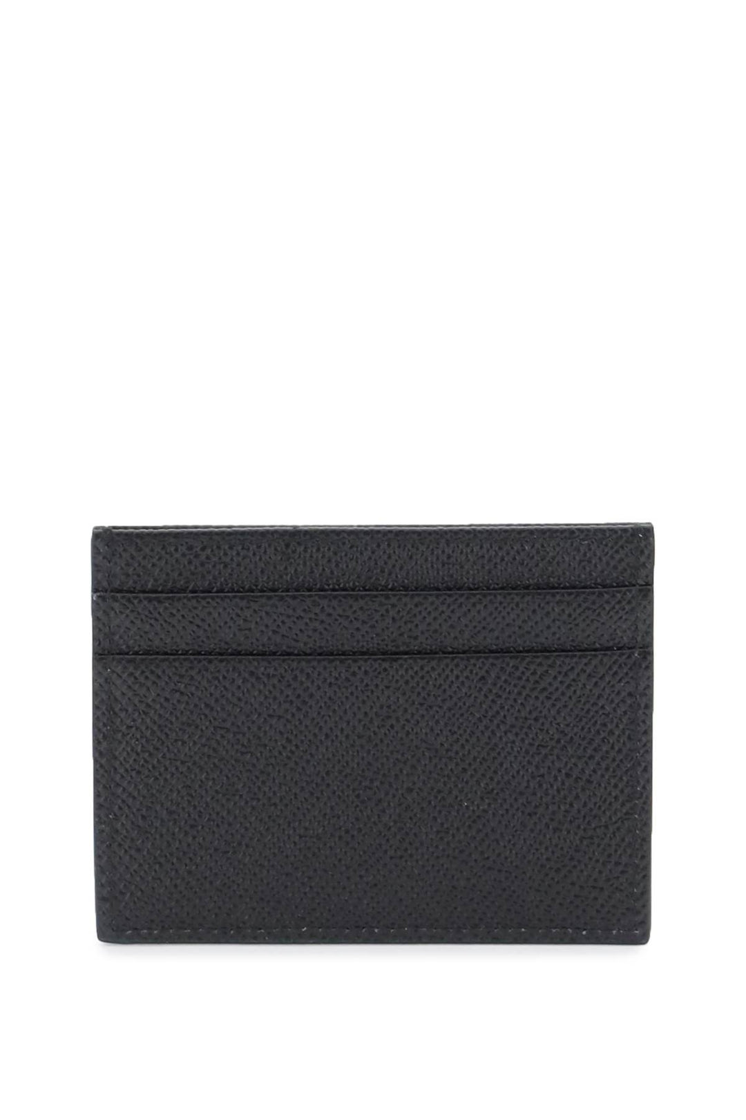 Leather Card Holder With Logo Plate - Dolce & Gabbana - Men