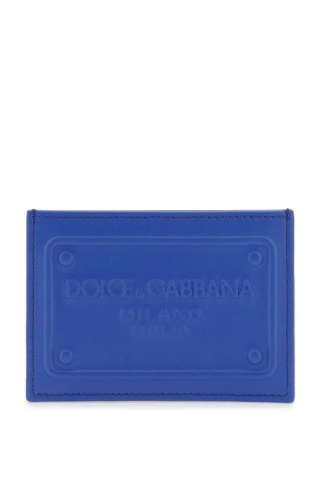 Embossed Logo Leather Cardholder - Dolce & Gabbana - Men