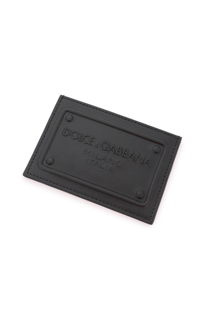 Embossed Logo Leather Cardholder - Dolce & Gabbana - Men