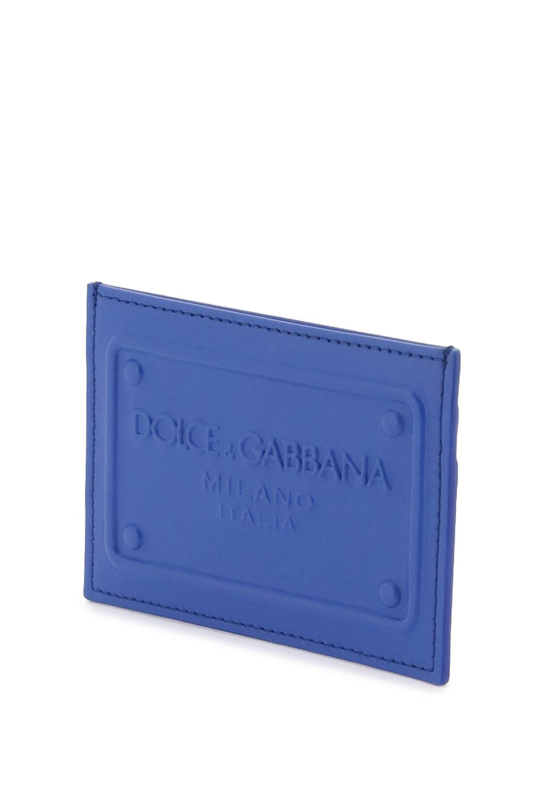 Embossed Logo Leather Cardholder - Dolce & Gabbana - Men