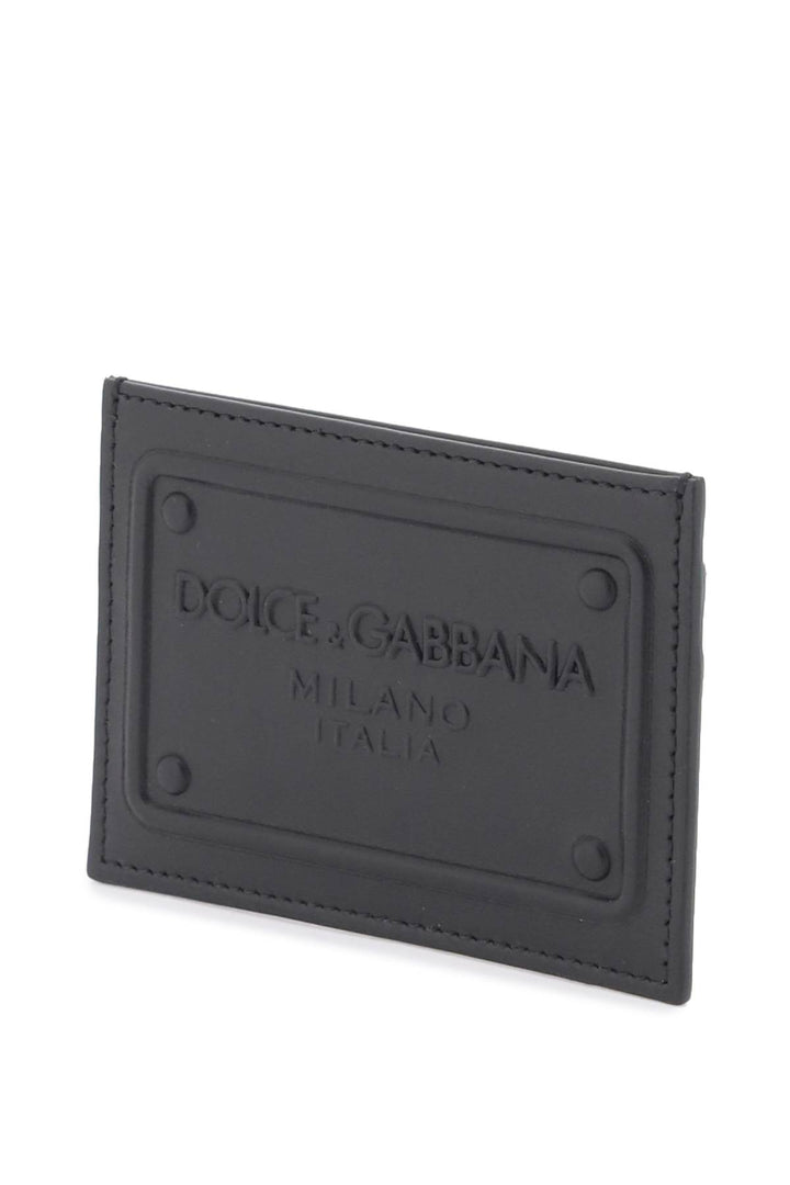 Embossed Logo Leather Cardholder - Dolce & Gabbana - Men