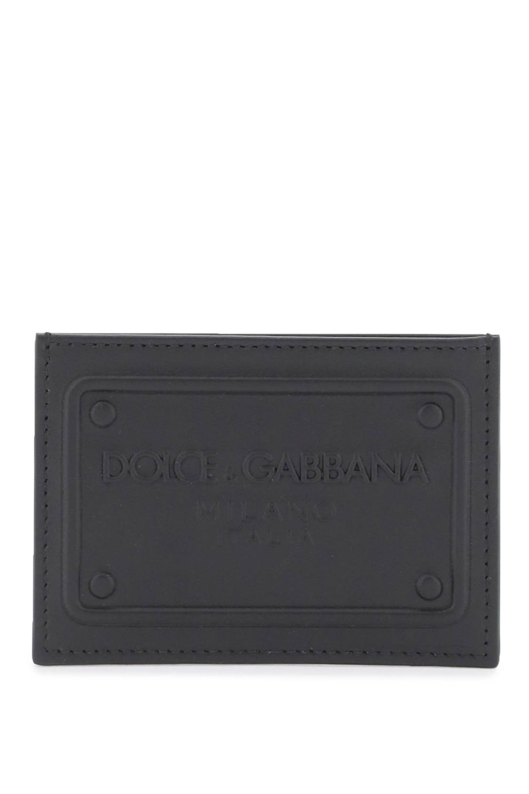 Embossed Logo Leather Cardholder - Dolce & Gabbana - Men