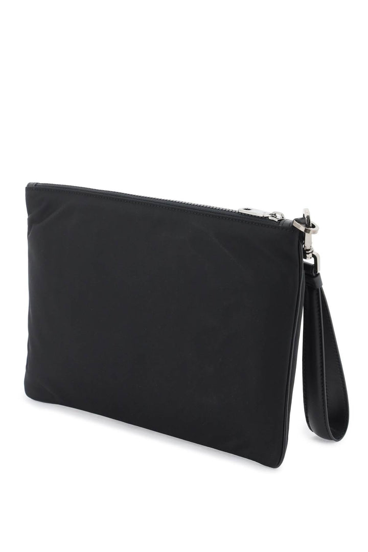 Nylon Pouch With Rubberized Logo - Dolce & Gabbana - Men