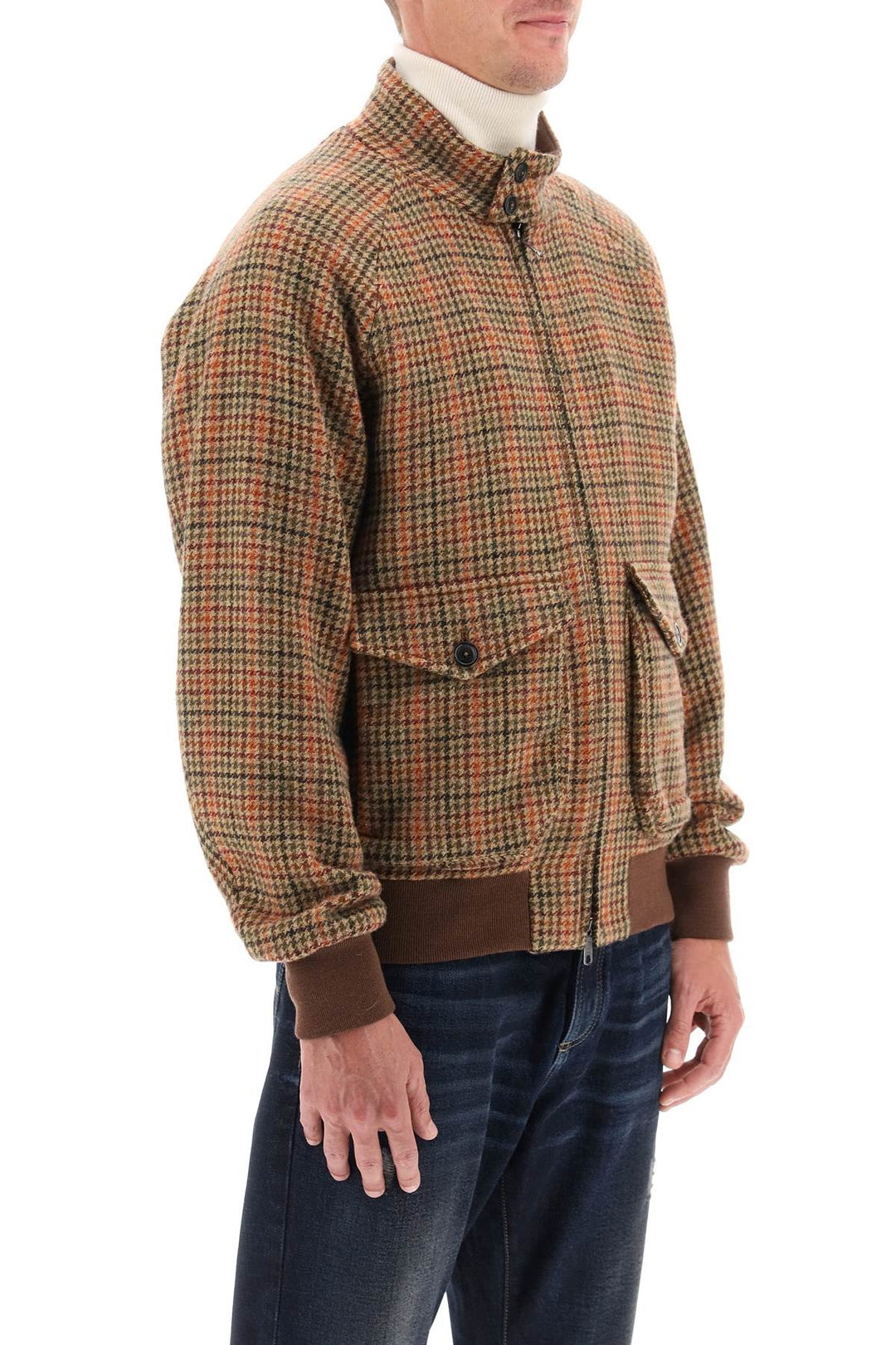 G9 Af Pocket Houndstooth Bomber Jacket - Baracuta - Men