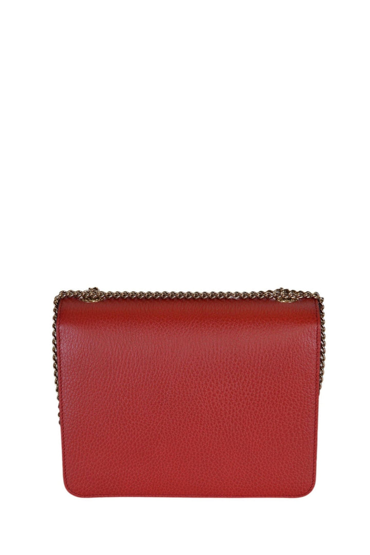 Interlocking shoulder bag GG Red Leather