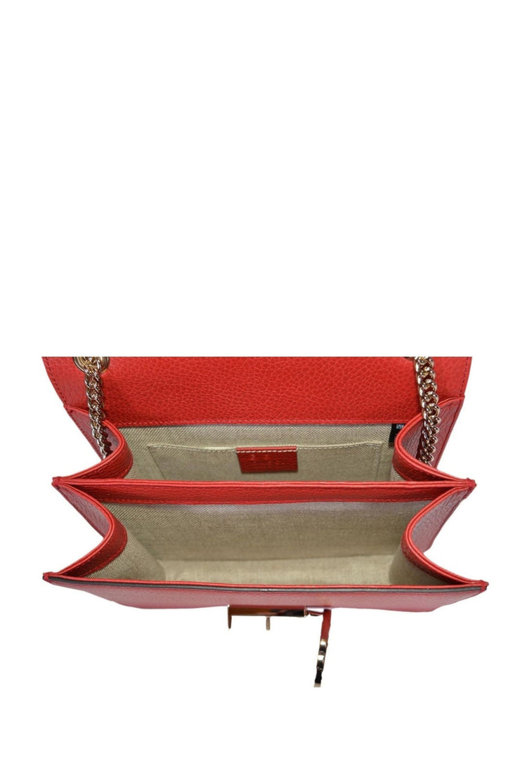 Interlocking shoulder bag GG Red Leather