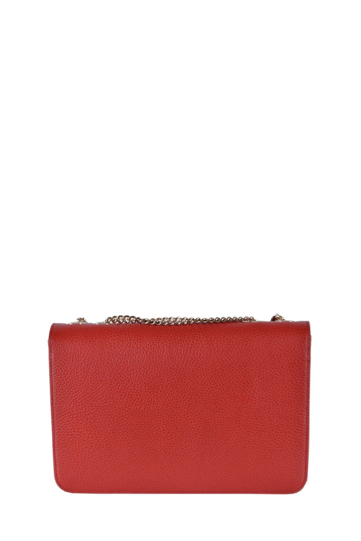 Interlocking shoulder bag GG red leather