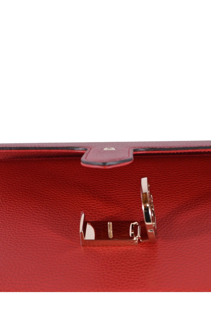 Interlocking shoulder bag GG red leather