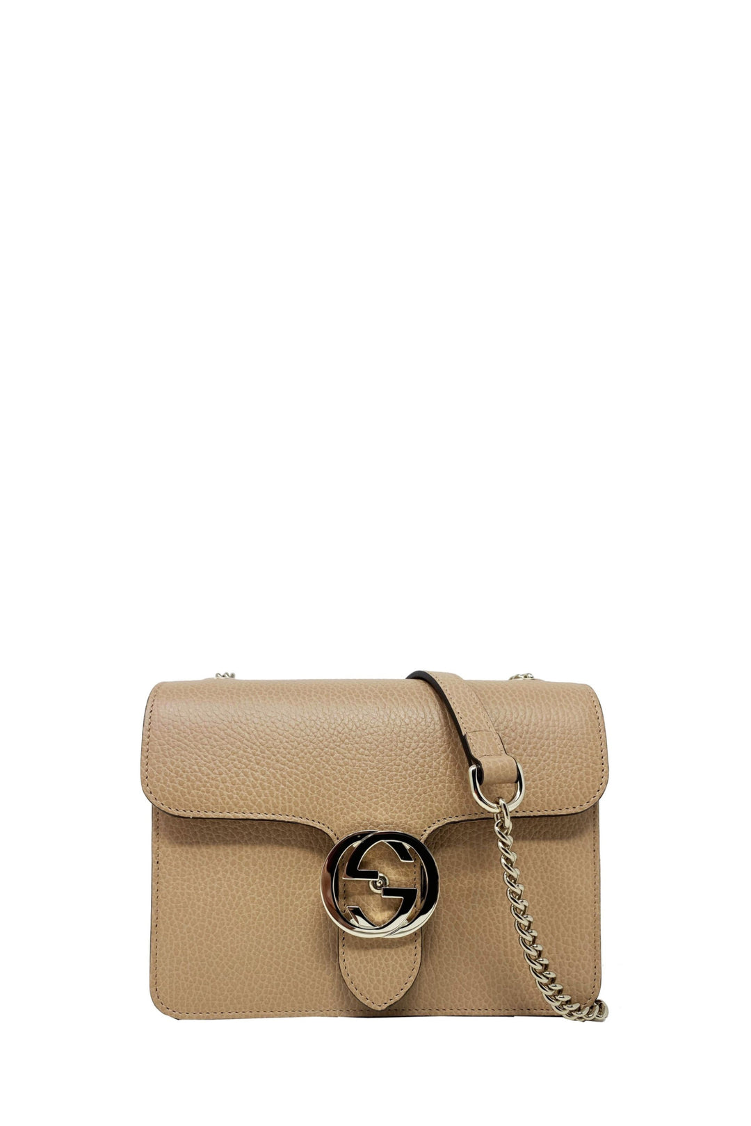 Interlocking shoulder bag GG Beige Leather