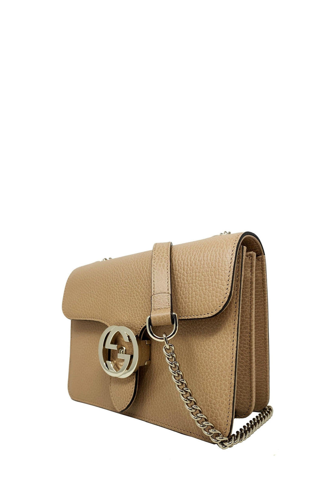 Interlocking shoulder bag GG Beige Leather