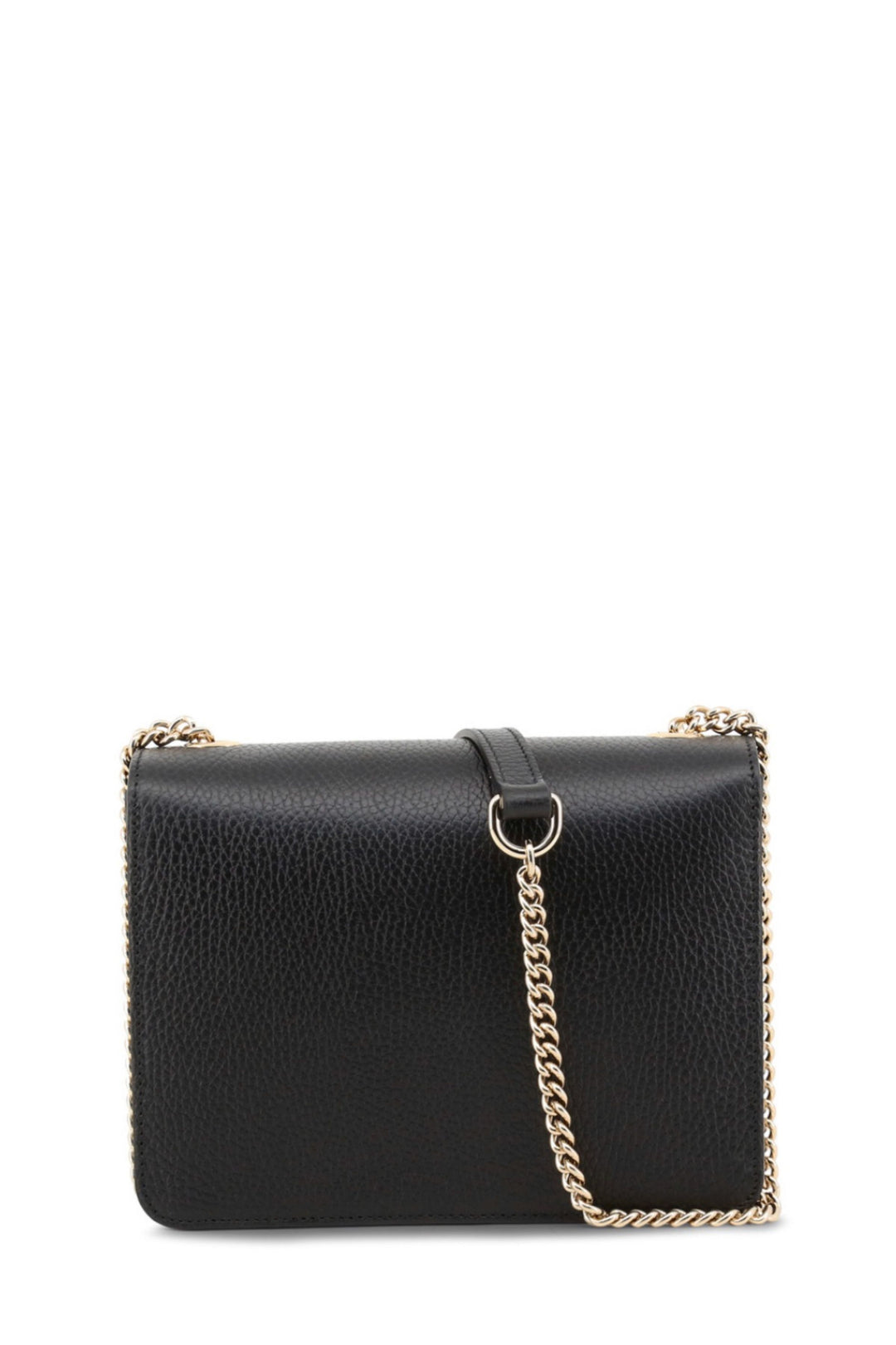 Interlocking shoulder bag GG Black Leather