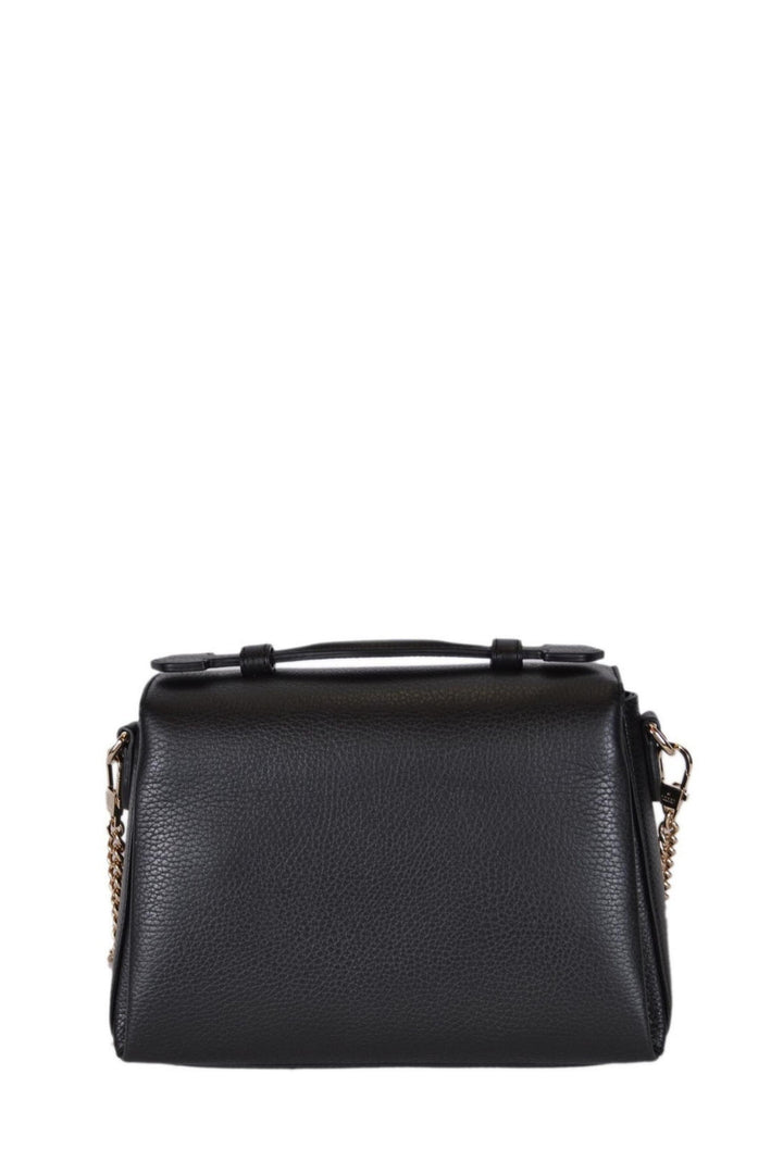 GG Shoulder Bag in Black Leather