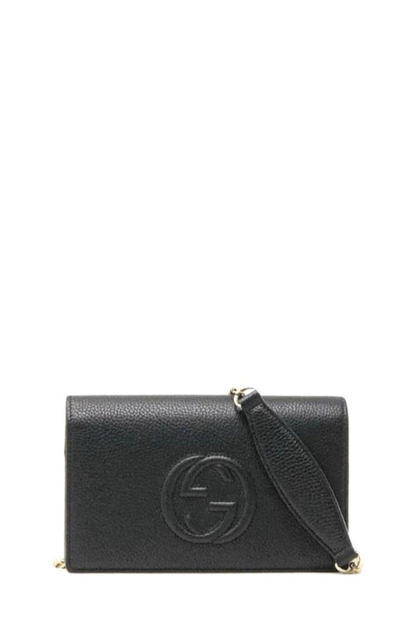 Soho Shoulder Bag in Black Leather