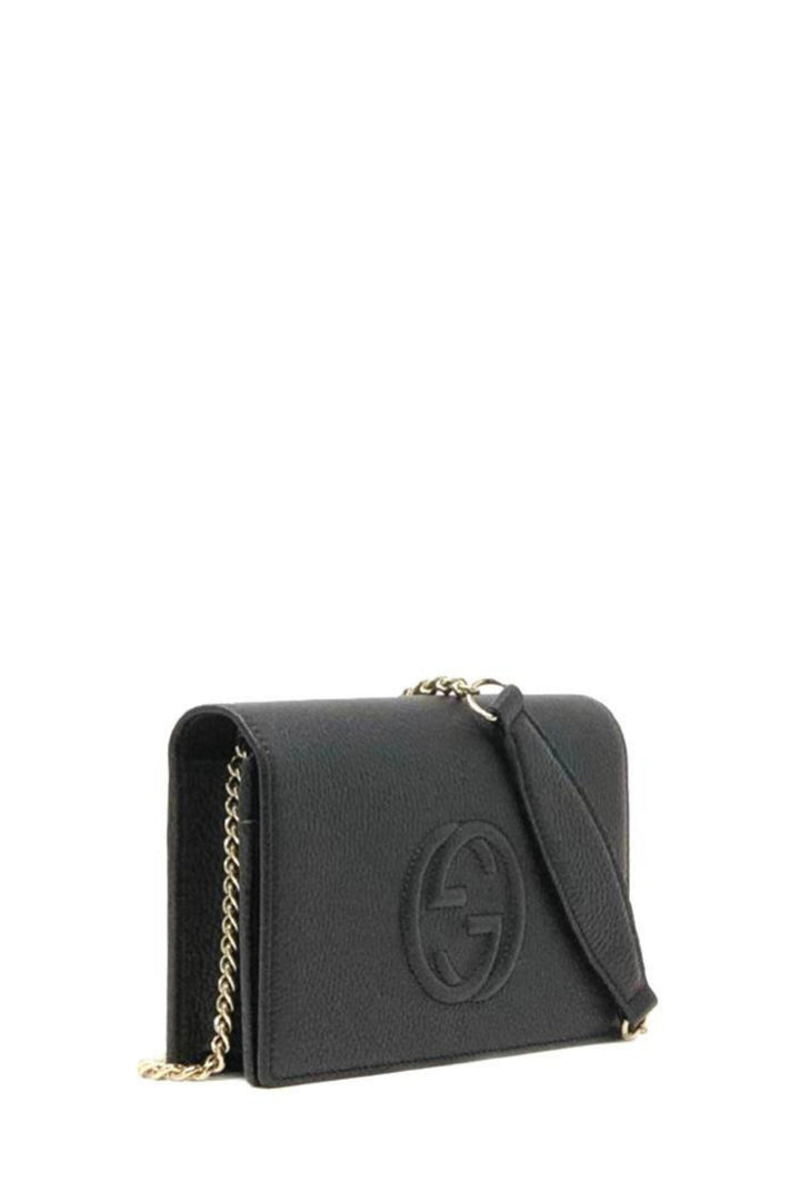 Soho Shoulder Bag in Black Leather