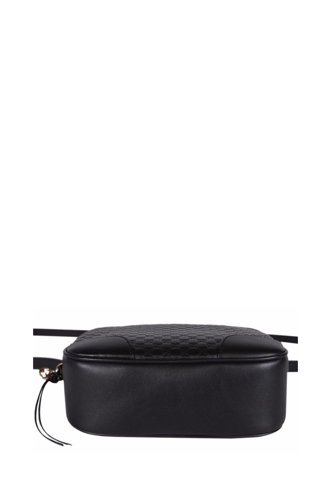 Microguccissima Black Leather Shoulder Bag